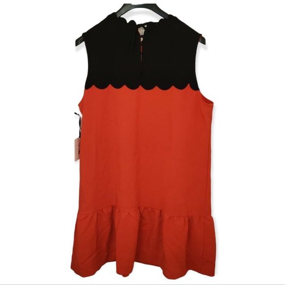 Victoria Beckham Scalloped Drop Waist Dress Size 2X - Picture 4 of 8